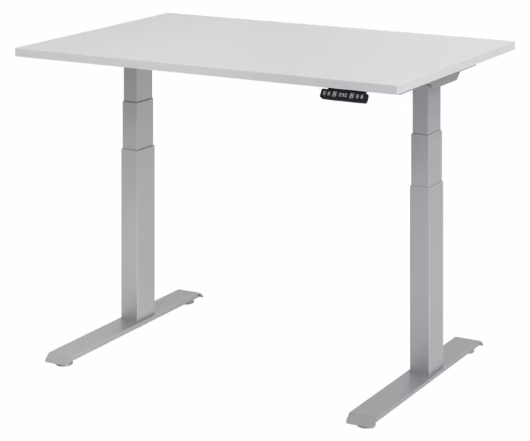 Scrivania elettrica bümö XDKB - Struttura: argento, dimensioni: 120 x 80 cm, decorazione: grigio