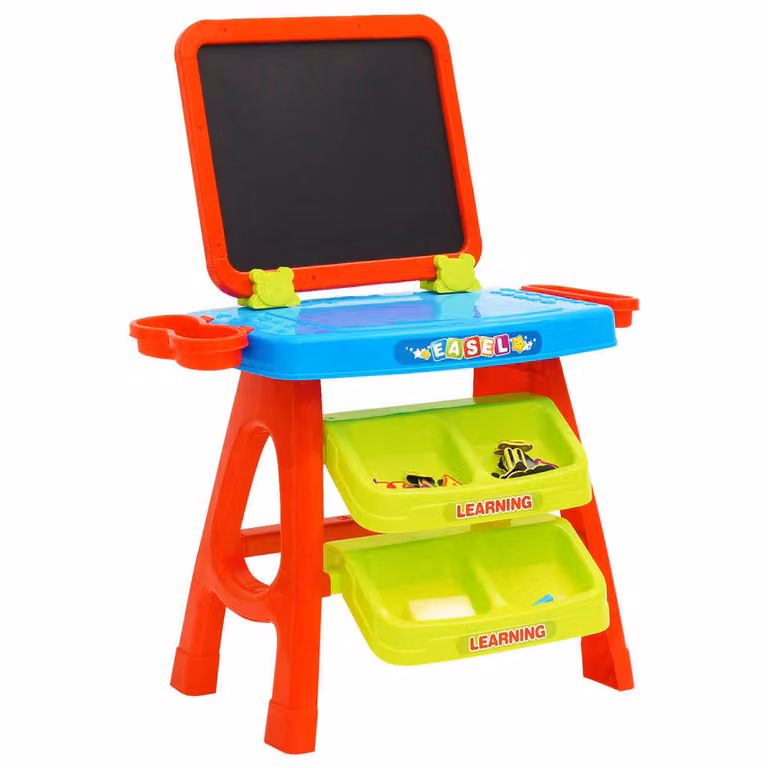 Set da Gioco 3-1 per Bambini con Cavalletto e Scrivania