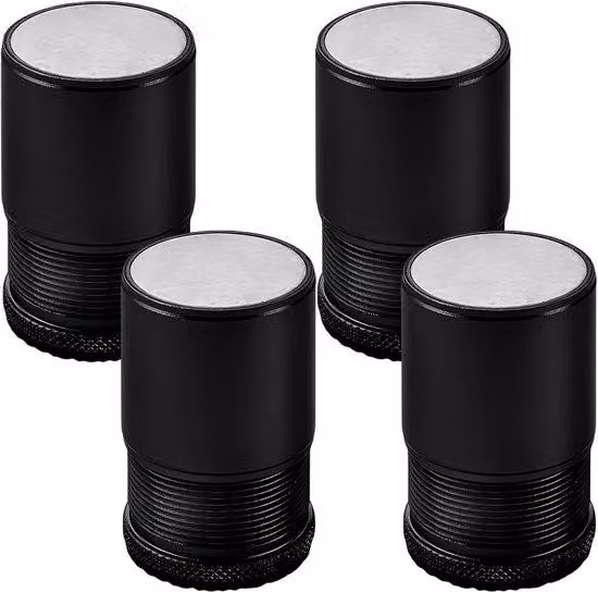 Pouf metallici regolabili neri - Set da 4