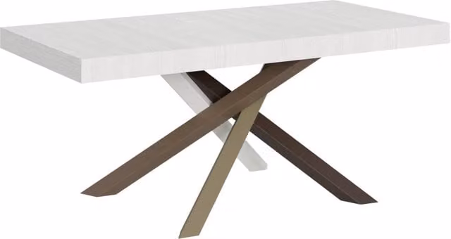 Tavolo da pranzo allungabile Volantis GIORDANOSHOP in legno di frassino bianco, L: 180-440 cm, P: 90 cm, H: 77 cm