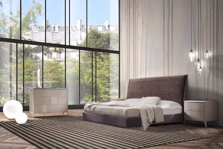 Bett Betten Doppelbett Schlafzimmer Polster 180x200cm Italienische Möbel Ehe