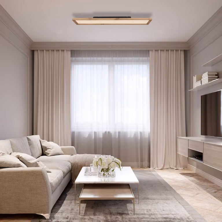 Globo Plafoniera a LED Cinderella, Legno scuro, Soggiorno / Sala da pranzo, Legno, Plafoniera LED