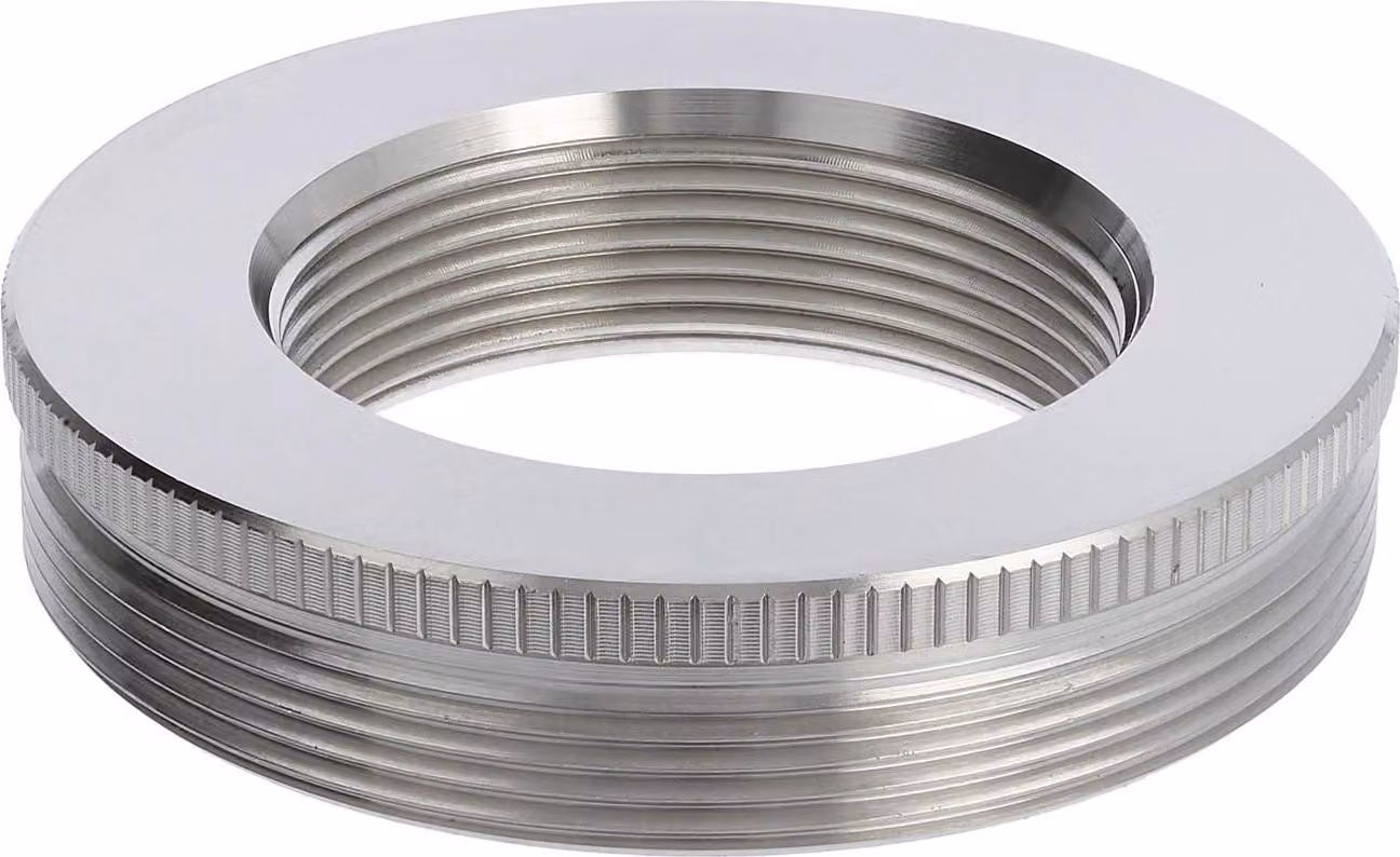 WISKA Riduttore M/M da M63x1,5 a M40x1,5 MRM-M63/M40 rotondo con zigrinatura Ottone (CuZn) nichelato Filettatura di collegamento