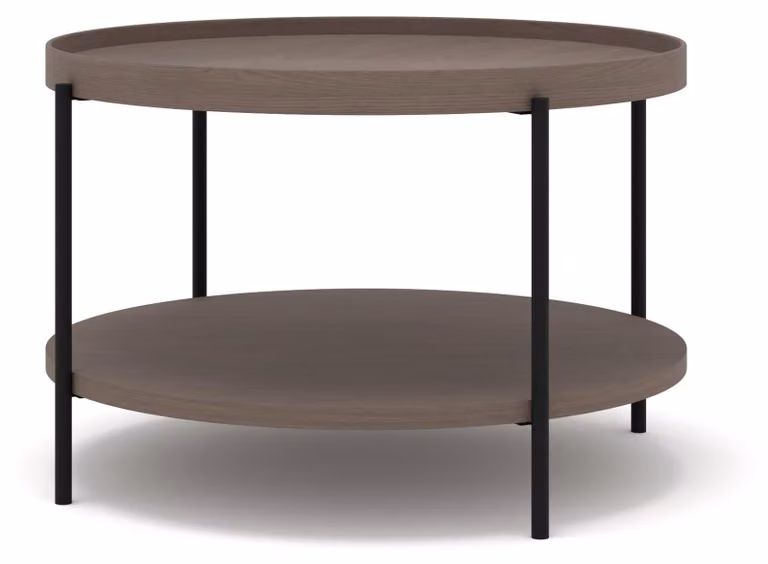 Tavolino FURNLUX Puffin grigio marrone e nero 84 cm / Colore principale: marrone / Dimensioni: 84 x 54 x 84 cm