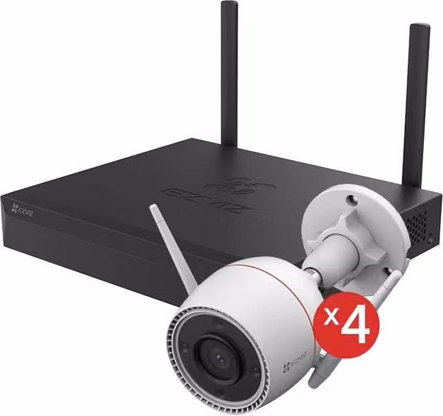 Kit di sicurezza smart EZVIZ CS-BW3844 con NVR X5S a 8 canali e 4 telecamere WiFi H3C 2K