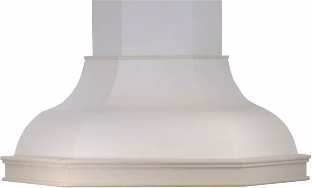 Cappa aspirante da angolo IPERBRIKO bianca con cornice in legno intarsio e display LED