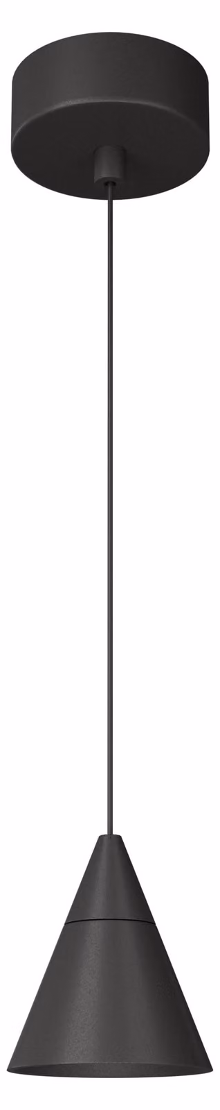Lampada a Sospensione Zoe Surface Beneito & Faure 7W 38° 3000K Nero Opaco - Design Conico LED CRI90 UGR