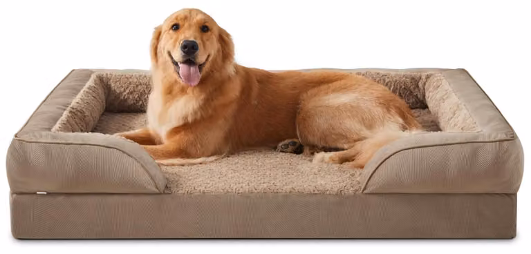 Cuccia ortopedica per cani, 107x81x17 cm, marrone, lavabile