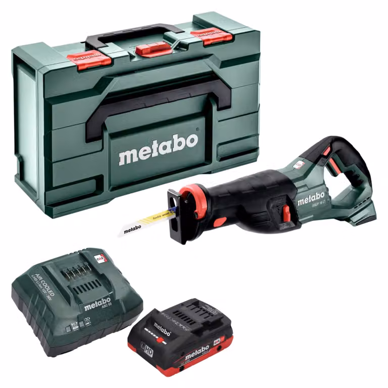 Metabo SSEP 18 LT sega alternativa a batteria 18 V 32 mm + 1x batteria LiHD 4,0 Ah + caricatore + metabox