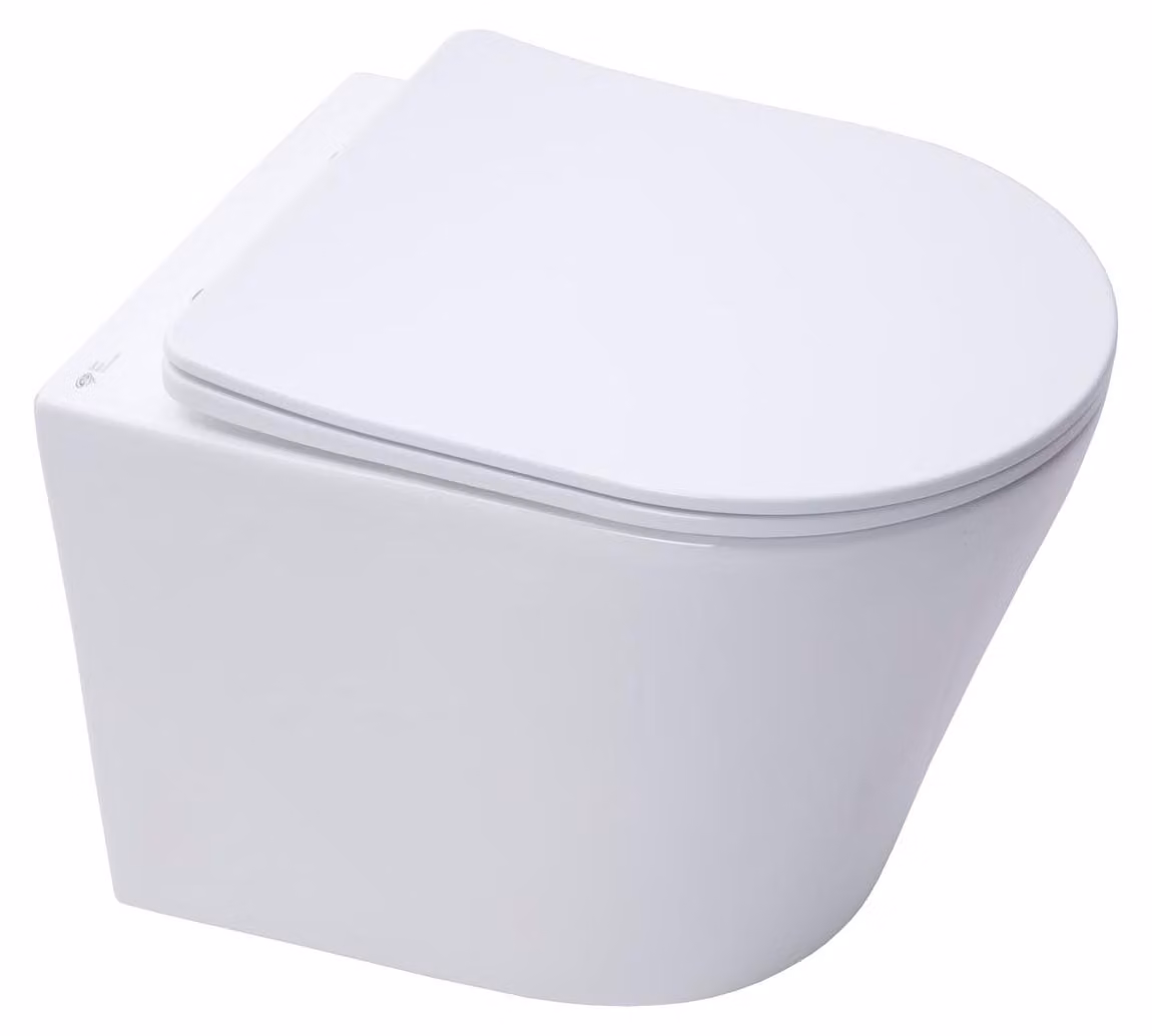 WC sospeso SAT Infinitio con sedile a chiusura morbida e scarico posteriore SATINF010RREXP