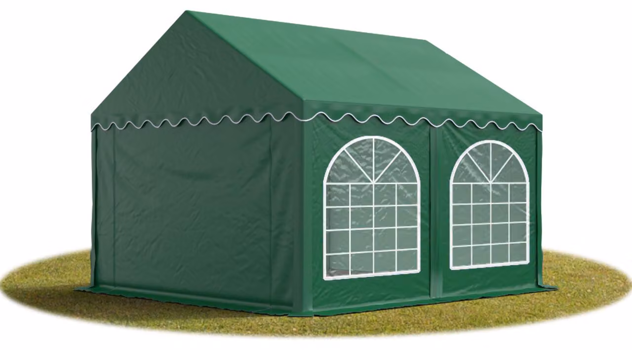 TOOLPORT 3x4 mTendone per feste PREMIUM PVC verde scuro 100% impermeabile Tendone da esterno Tenda party