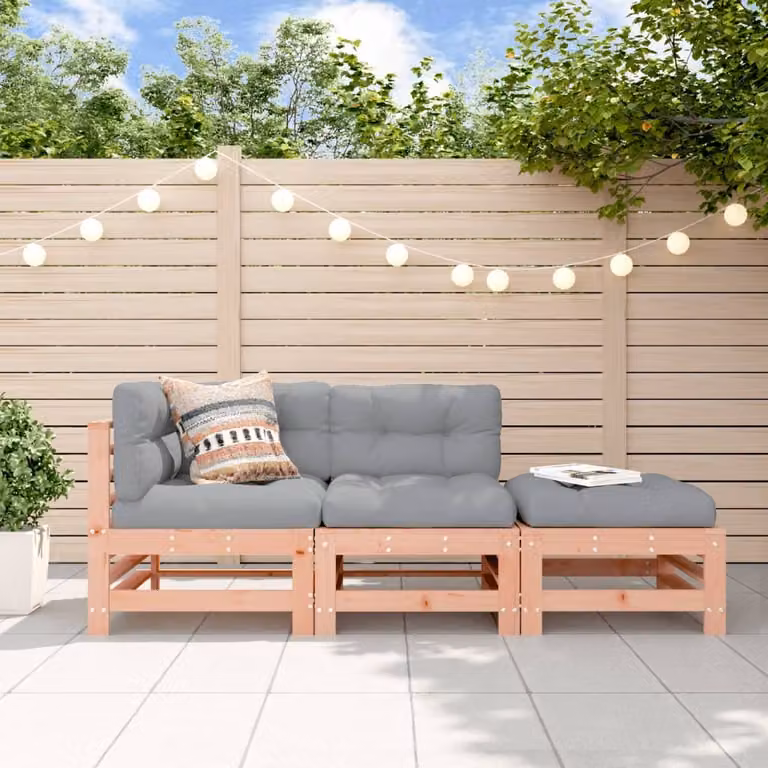 Maison Exclusive - Set da giardino a 3 pezzi con cuscini, in legno massello di douglasia
