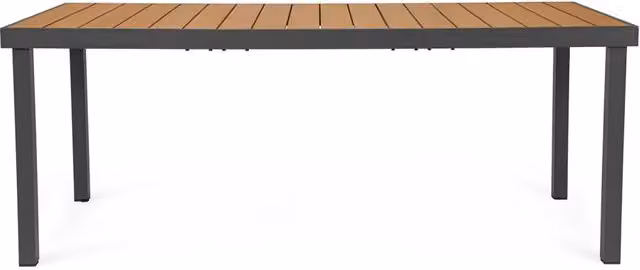 Tavolo da Esterno 190x90x75h cm in Alluminio e Polywood Niagara Naturale e Antracite