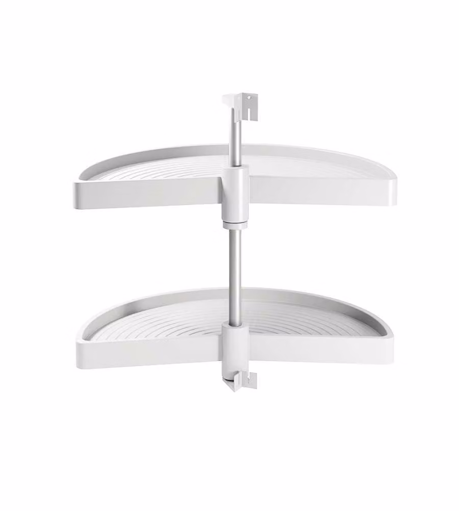 Emuca Cestello girevole per mobile da cucina, 180°, modulo 800 mm, Bianco
