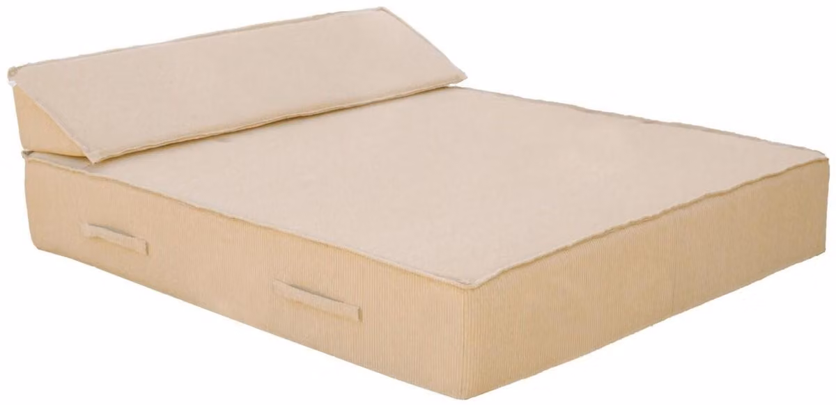 Casa Padrino lettino matrimoniale da giardino beige 180 x 160 cm