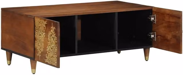 Tavolino da salotto | Tavolino da caff¨¨ | Tavolino da Soggiorno Marrone miele 100 x 54 x 40 cm
