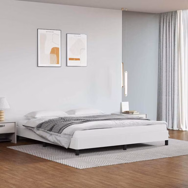 Giroletto vidaXL in similpelle bianco per adulti, L/P: 180 x 200 cm, H: 140 cm