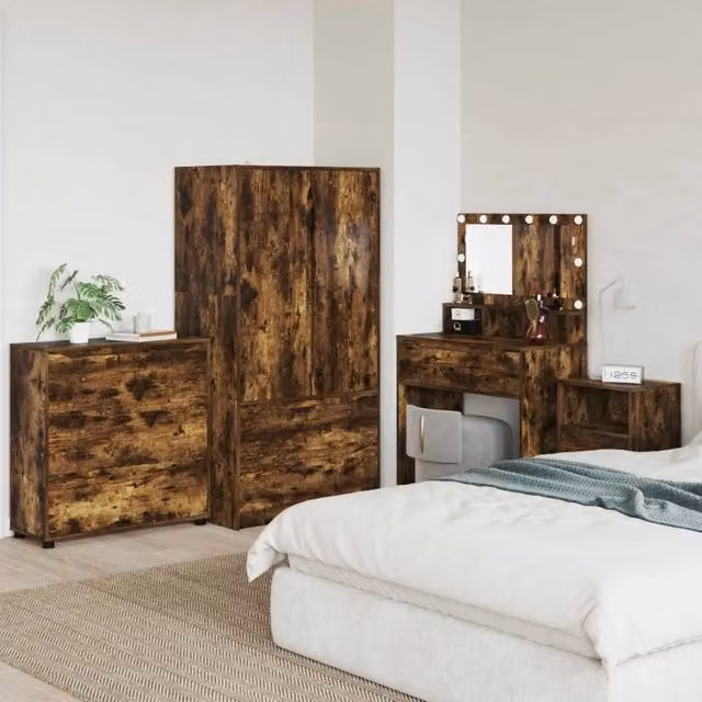 Armadio 80 x 31 x 81 cm Legno ingegnerizzato Rovere fumé 888852