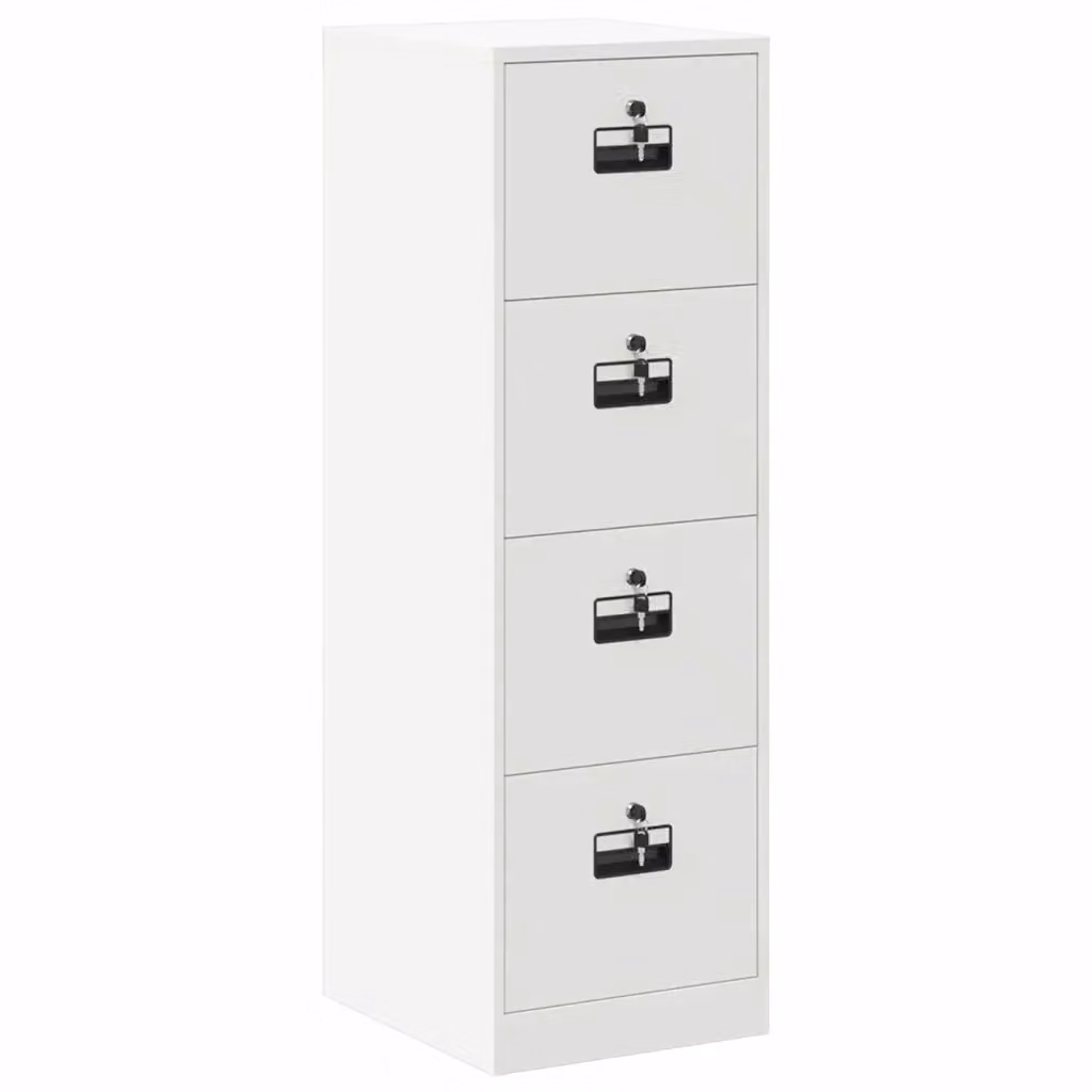 Armadio per file con cassetto e serratura vidaXL Bianco L/P/H: 44 x 50 x 139 cm – 2