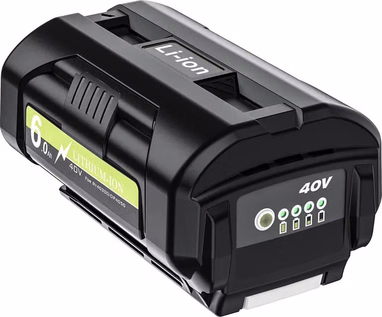 Compatibile con Ryobi 40V OP4050/OP4060, batteria di ricambio agli ioni di litio 6000 mAh, viola, per tosaerba/utensili elettrici, 1 pezzo