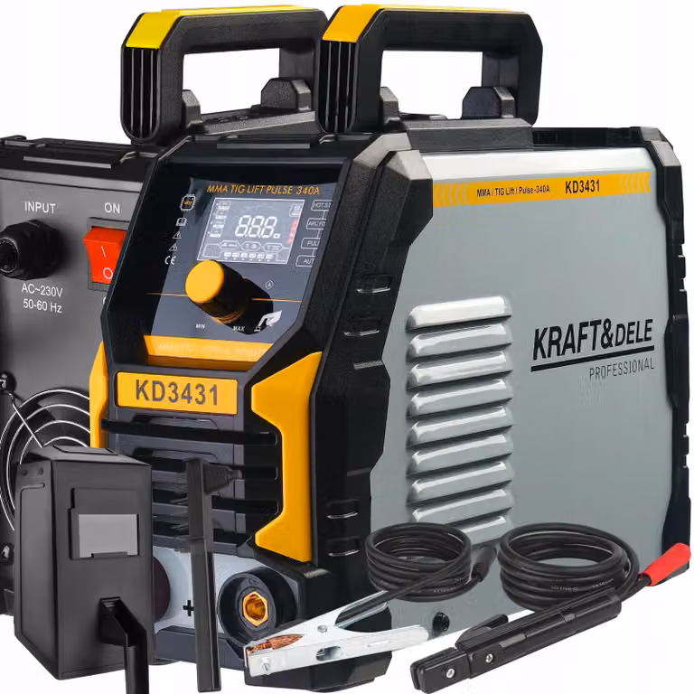 Saldatrice inverter MMA TIG Lift Pulse, robusta, 340A, modello KD3431, marca Kraft&Dele