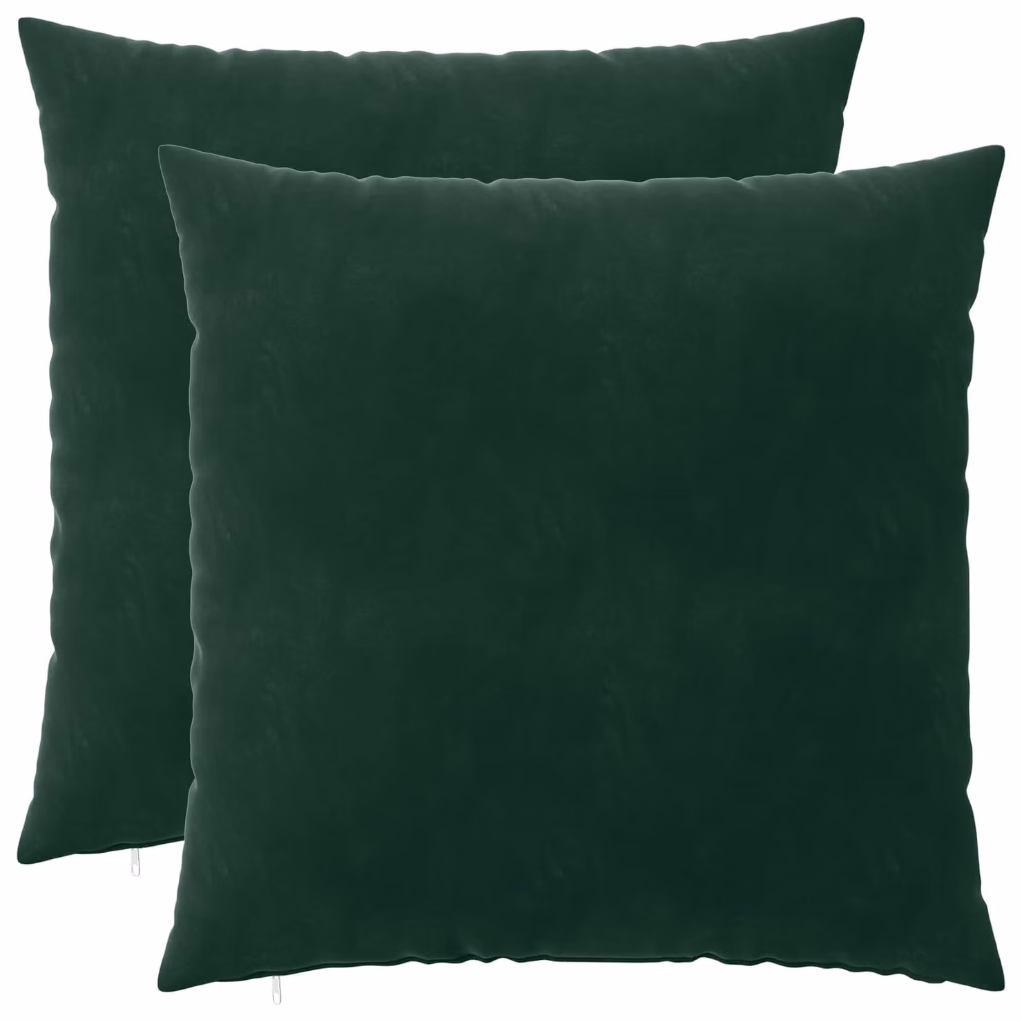 Set di 2 cuscini HEERLEN vidaXL in velluto verde scuro, L/P/H: 55 x 55 x 55 cm
