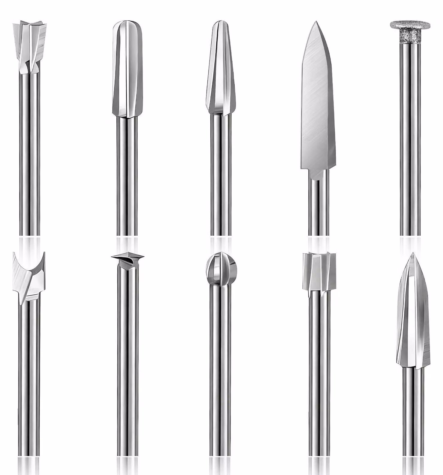 Elzusha - Set di 10 utensili per intaglio in legno compatibili con Dremel