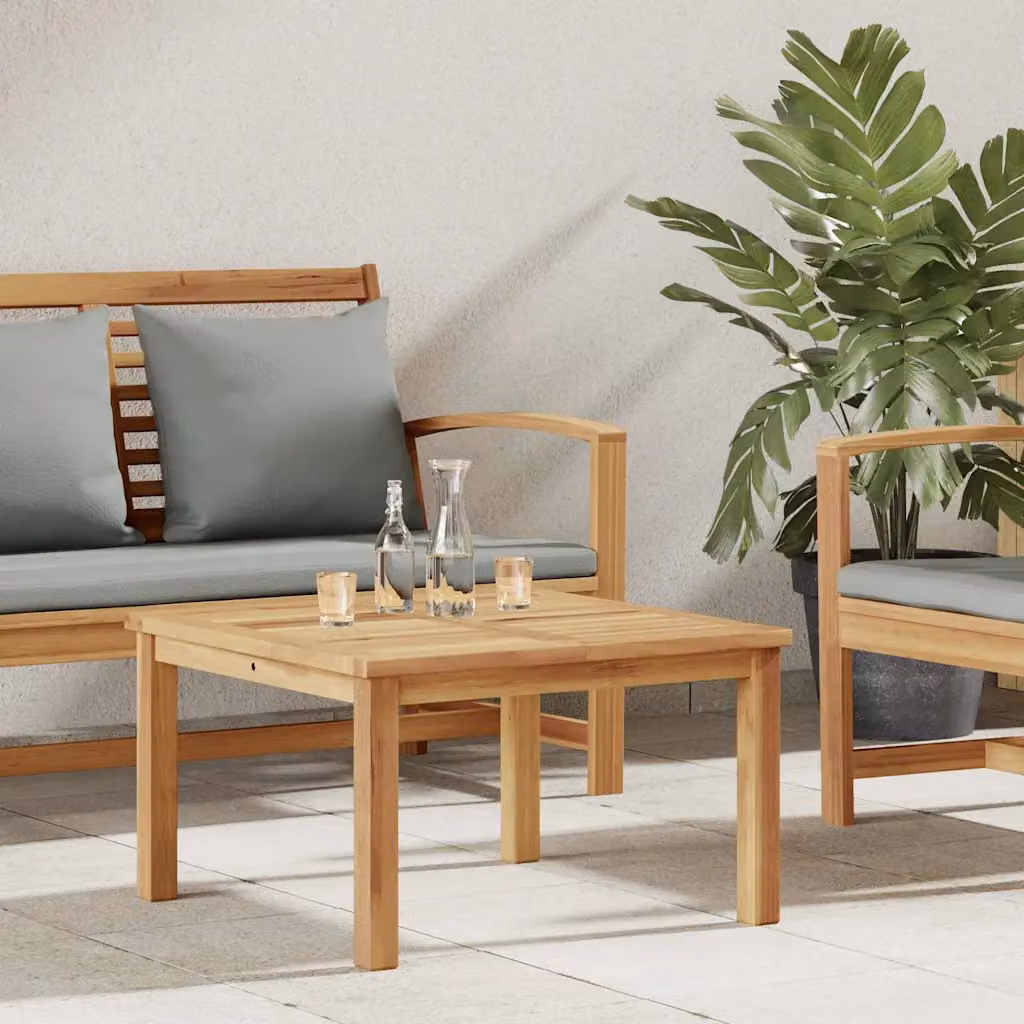 vidaXL Tavolino da salotto moderno in legno di teak marrone L: 60 cm, P: 60 cm, H: 36 cm