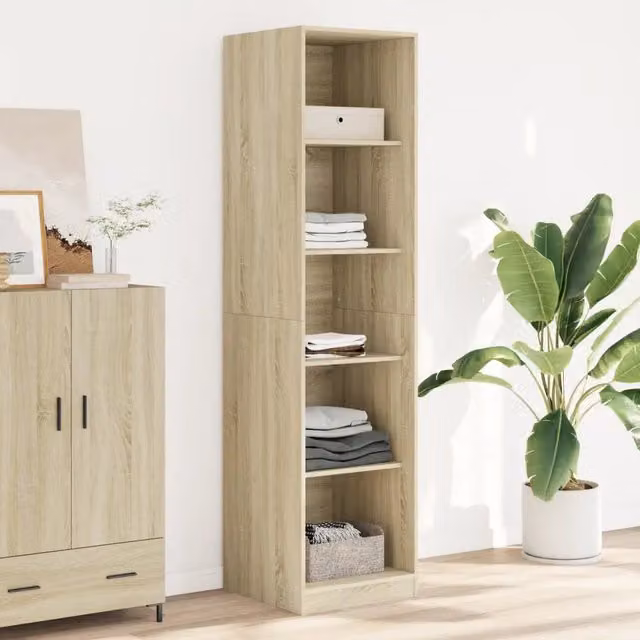 Armadio vidaXL in legno Rovere con ripiani interni, colore marrone e beige, L/P/H: 50 x 50 x 200 cm