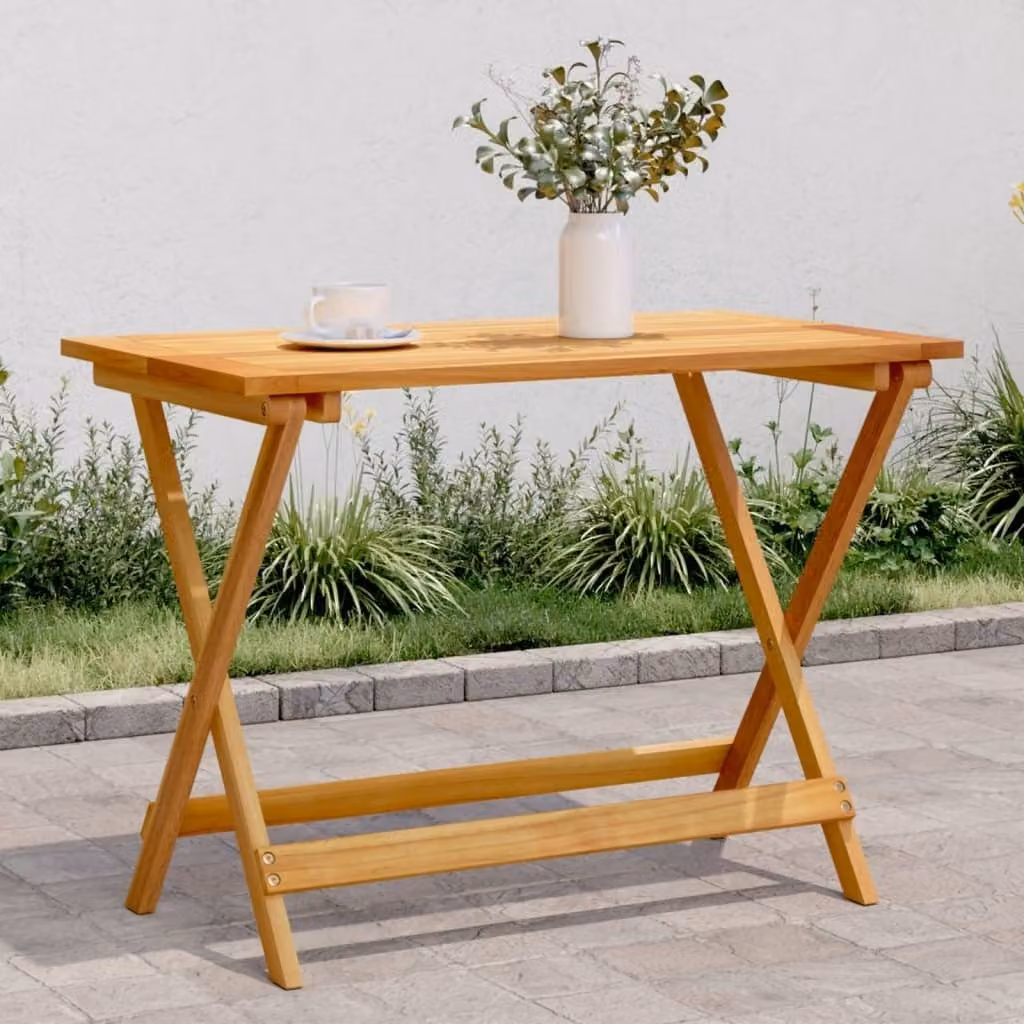 Maison Exclusive - Tavolo da giardino pieghevole 90x52,5x65 cm in legno massello di acacia