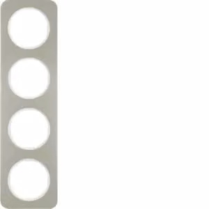 Berker 10142114 Cornice in acciaio inossidabile/bianco polare Berker R.1