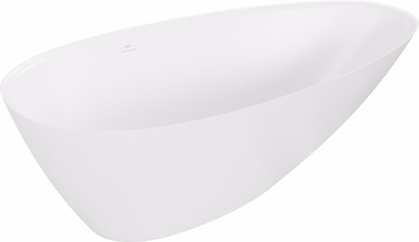Mexen Milano vasca da bagno freestanding in conglomerato 170 x 86 cm, bianco opaco - 57301708500