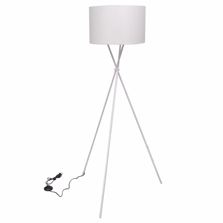 The Living Store Lampada da terra con stelo bianco 139 cm