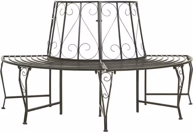 Panchina Semicircolare per Albero 160 cm in Acciaio