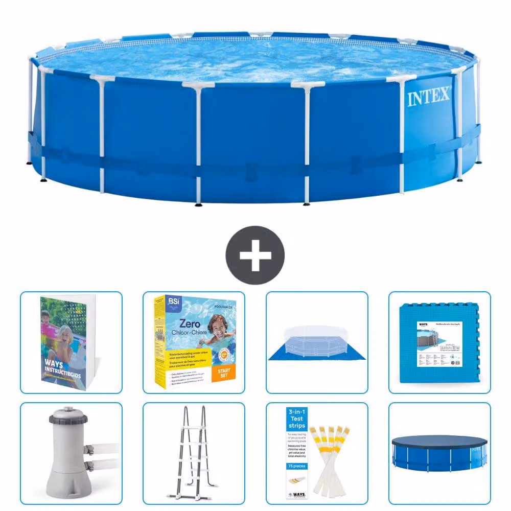 Piscina fuori terra a struttura - 457x122 cm - 7 pezzi - Modello S566