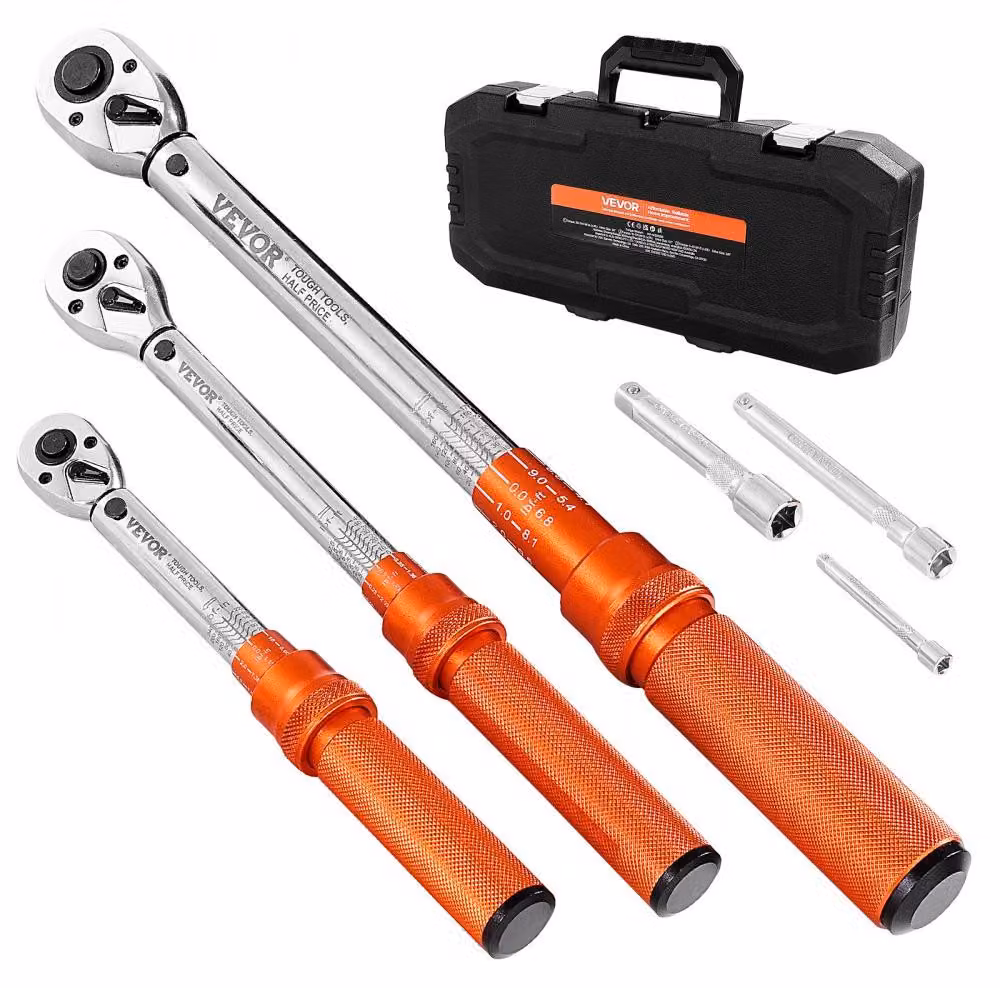 Set di chiavi a cricchetto, 3 pezzi - Attacco da 1/4, 3/8 e 1/2 pollice - 72 denti