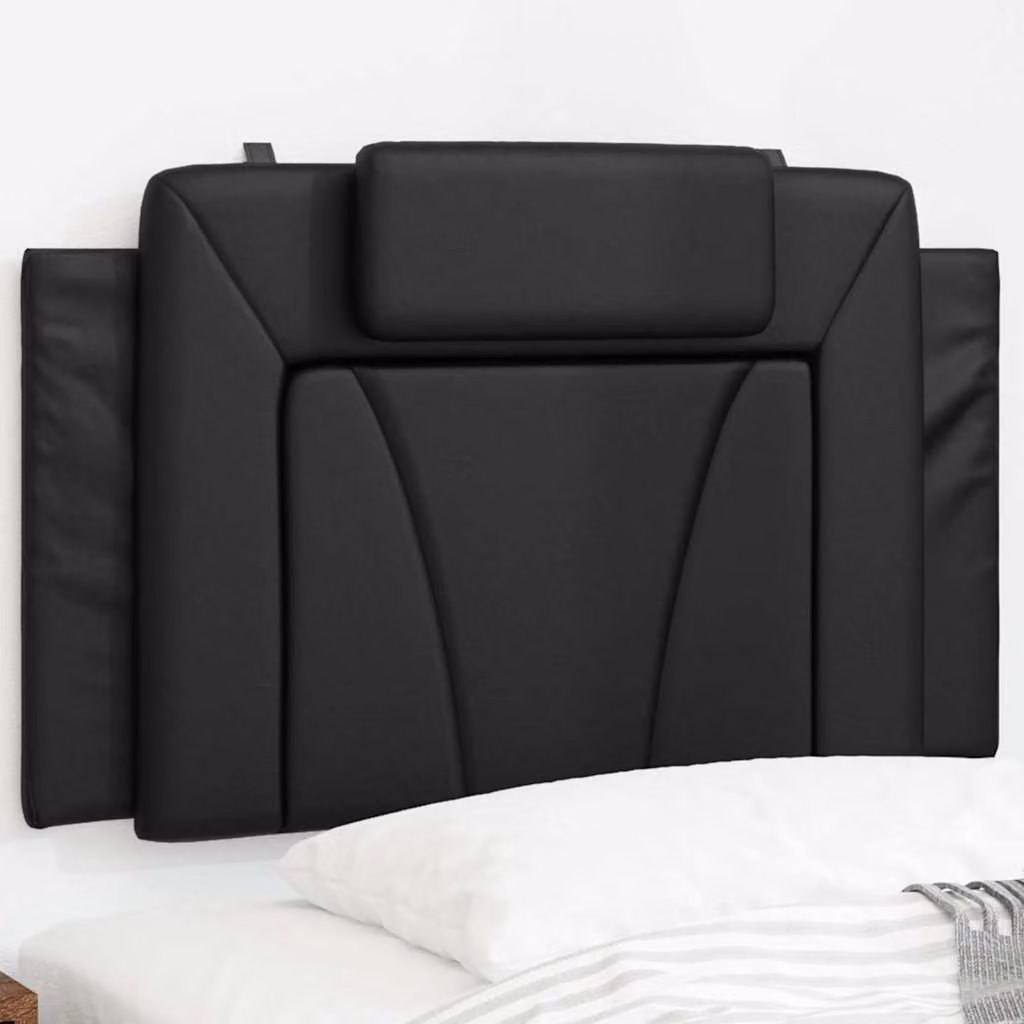 Cuscino Testiera Viana vidaXL in Similpelle Nero, Larghezza: 80 cm