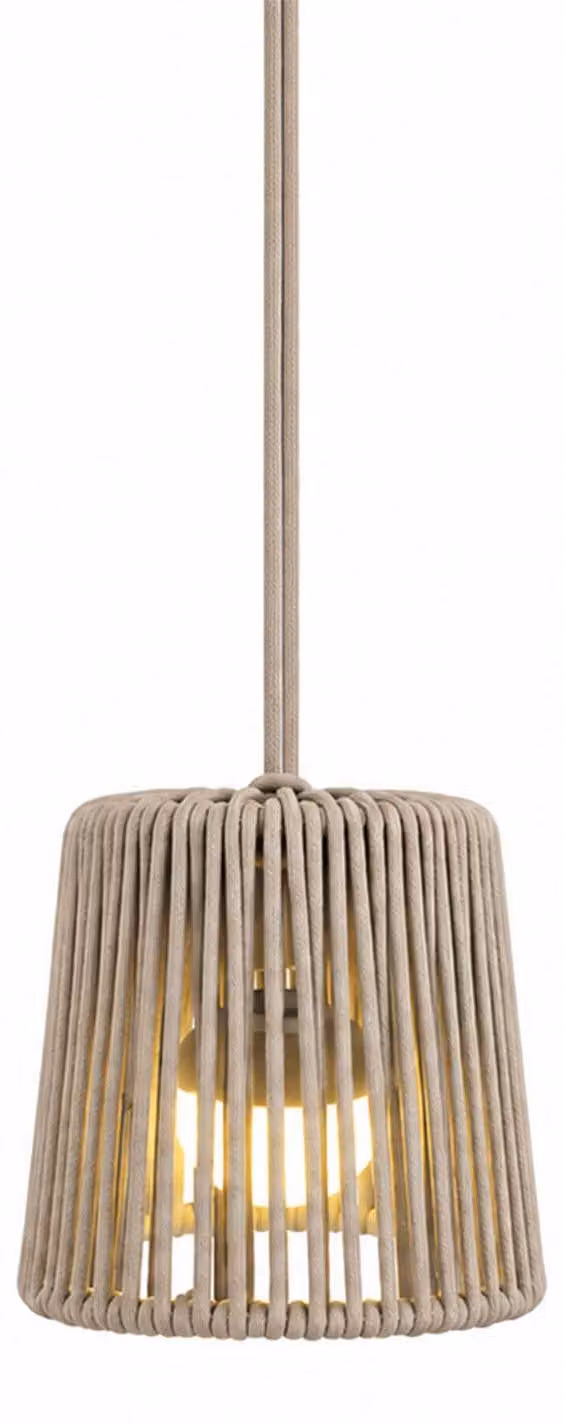 Lampada a sospensione LED portatile con telecomando e batteria ricaricabile tramite USB, ideale per decorare interni ed esterni (color taupe)