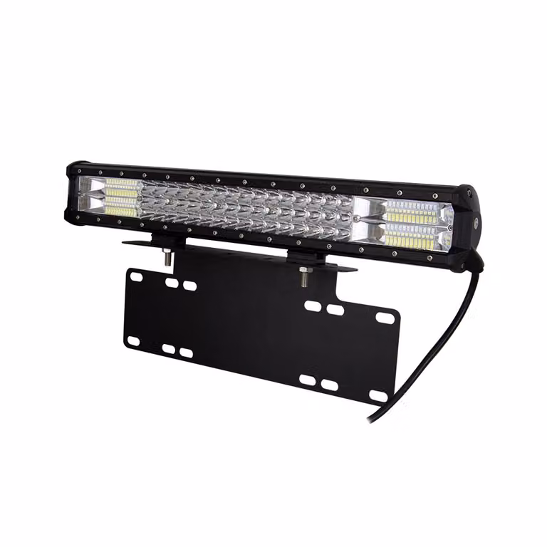 striscia luminosa a LED da 288W da 20 pollici, tre file, impermeabile IP67, supporto per luce