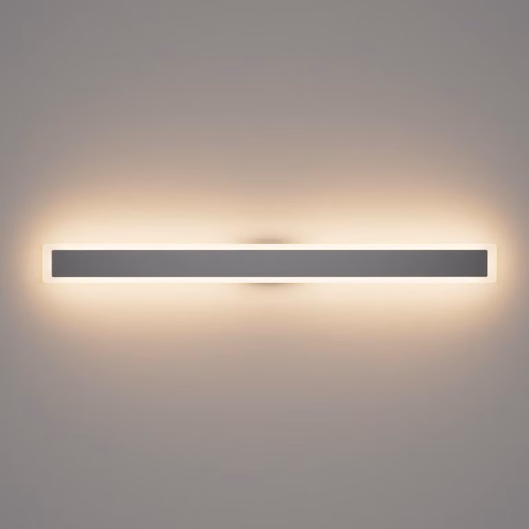 Lampada da parete esterna a LED, 30 W, 100 cm, grado di protezione IP54, luce bianco caldo, colore grigio scuro