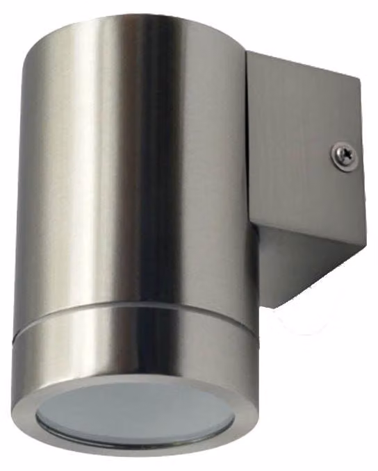 V-TAC VT-7641 Portalampada da parete in acciaio inossidabile 1x GU10 230V IP44 colore metallo satinato