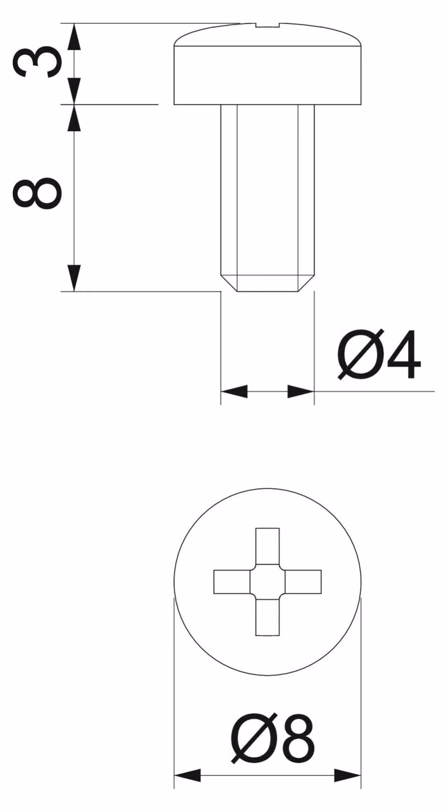 Vite autofilettante per connettori - Vite filettata BSKM-S4008