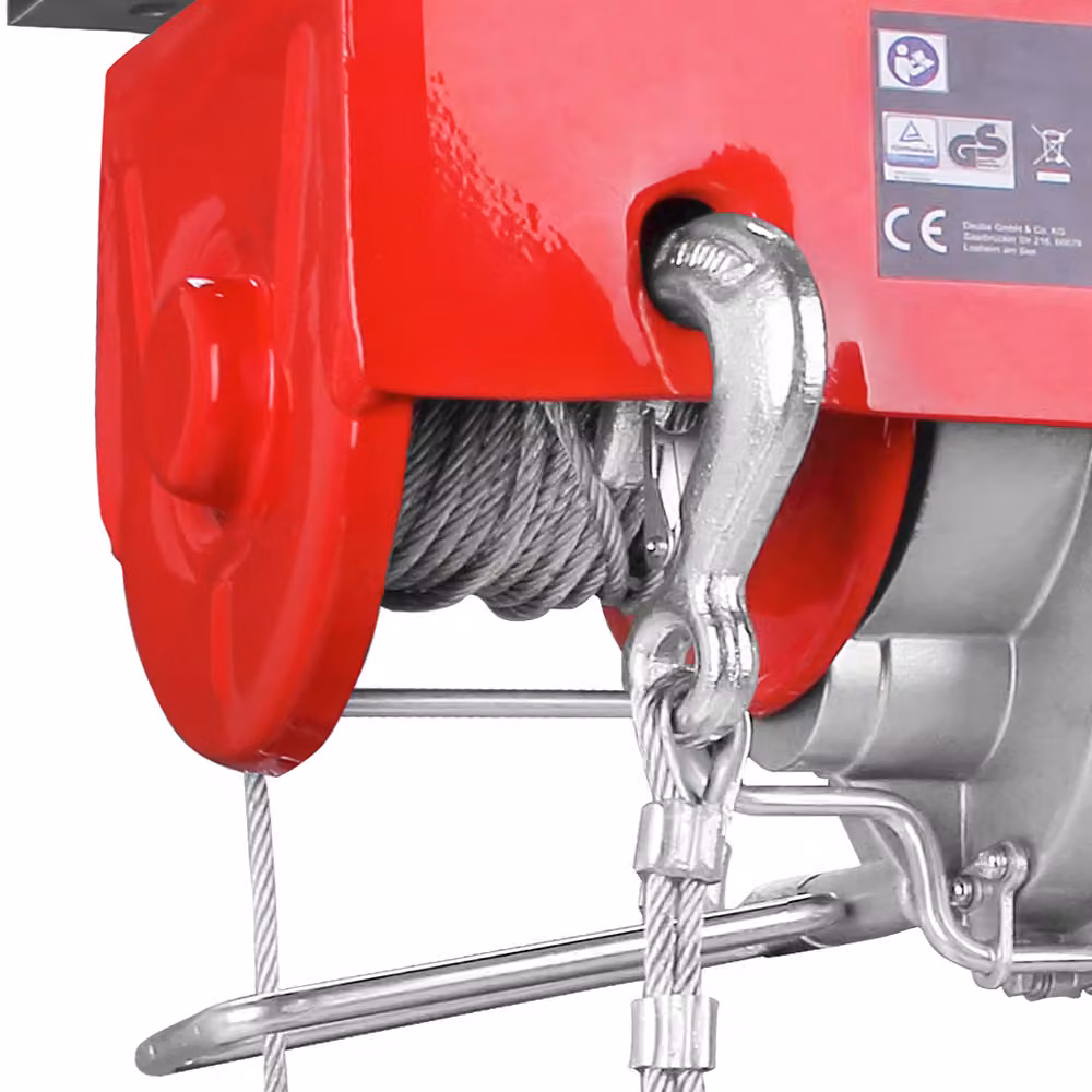 Verricello elettrico con motore Monzana in acciaio, capacità 400/800 kg, colore rosso e multicolore – 3