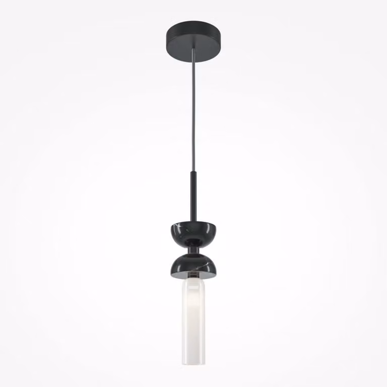 Lampada a sospensione Kyoto nera 1xG9x28W effetto marmo, dimensioni: 336,5x10x10 cm, IP20, Maytoni