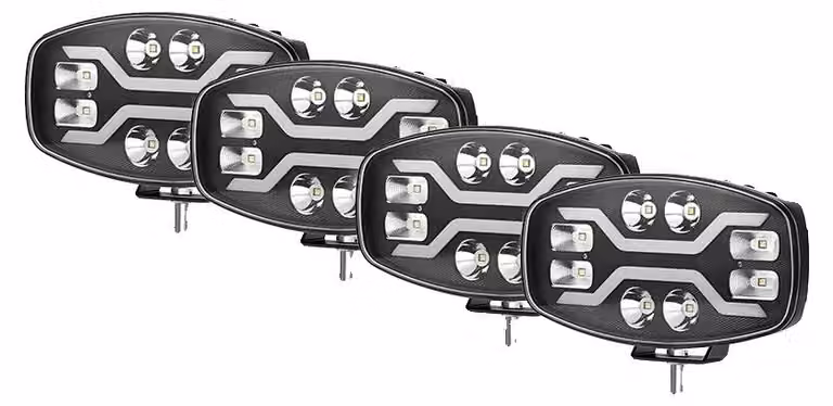 Luce da lavoro, alta luminosità, design impermeabile, 4PC