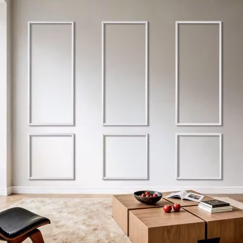Set di 3 modanature per pareti VEVOR in polistirene bianco, pannelli per rivestimento impermeabili e verniciabili per interni