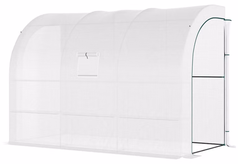 Serra Outsunny con ripiani, finestre, serra in plastica resistente all'inverno con struttura in acciaio