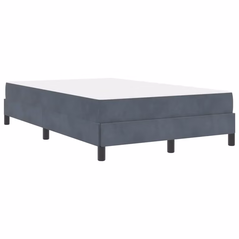 Letto con materasso a molle a tasche vidaXL in tessuto grigio L/P: 120 x 200 cm