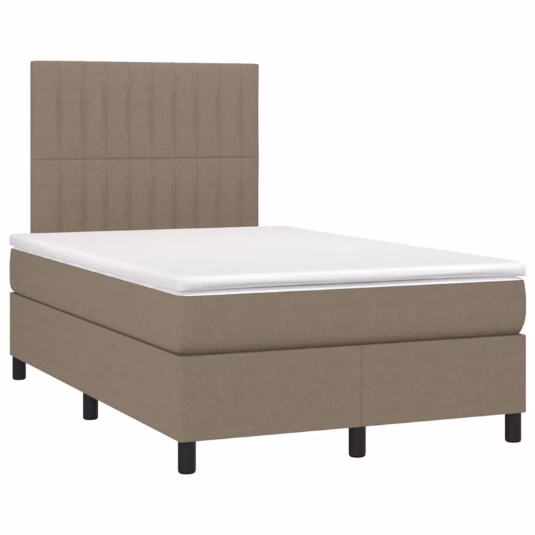 Maison Exclusive - Letto boxspring con materasso e LED Taupe 120x190 cm Tessuto