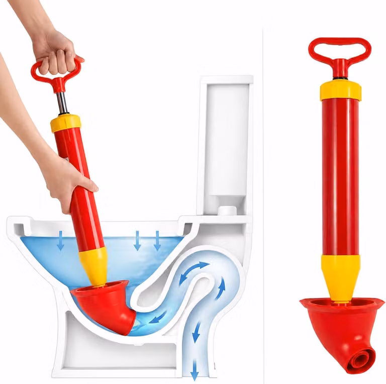 Ventosa potente, con ventosa in gomma flessibile, ideale per scarichi e servizi igienici